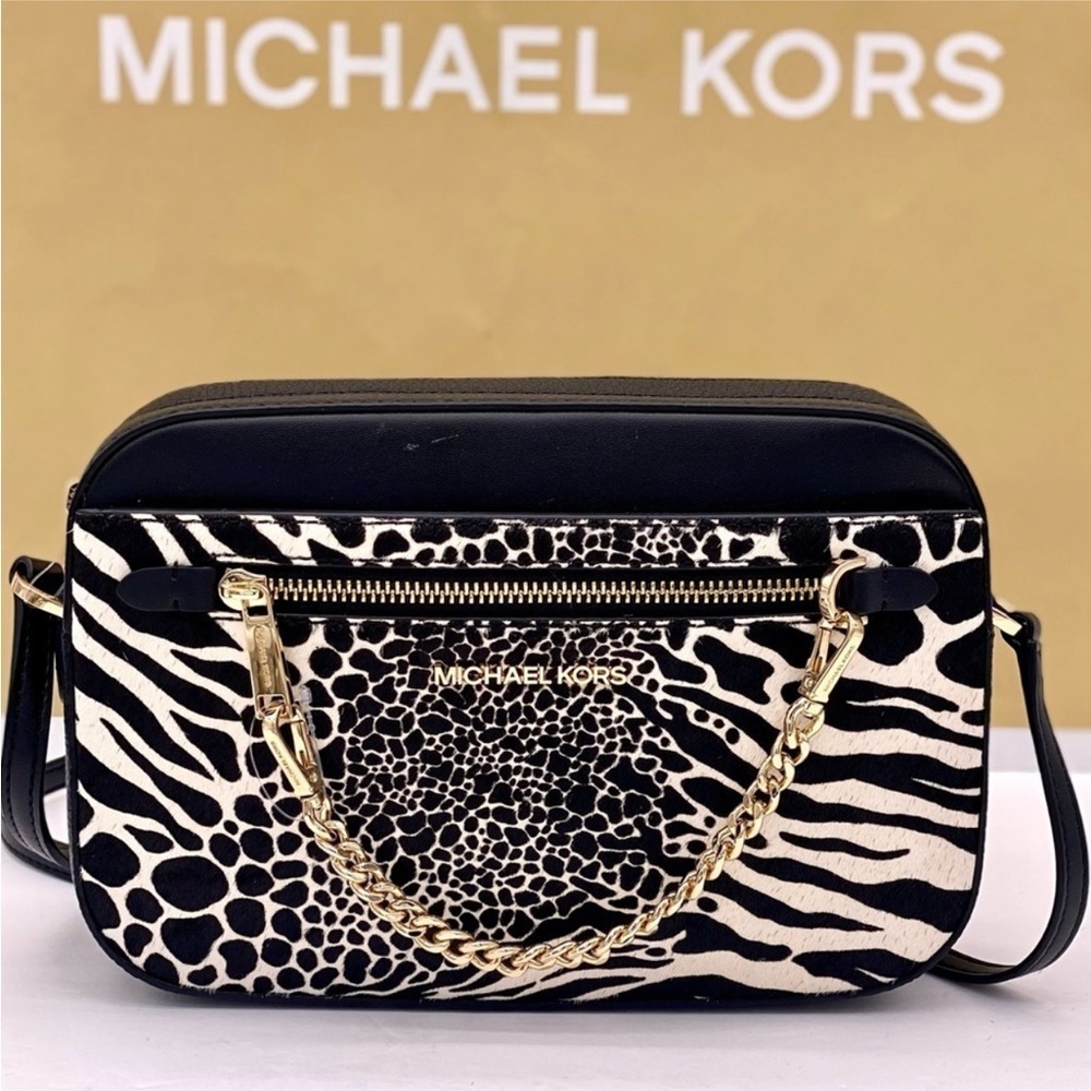 Michael Kors EW Zip Chain Crossbody Bag Black - Picture 9 of 11